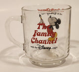 Vintage 1988 Luminarc The Family Channel with The Disney magic Mickey Mouse Glass Coffee Mug Cup