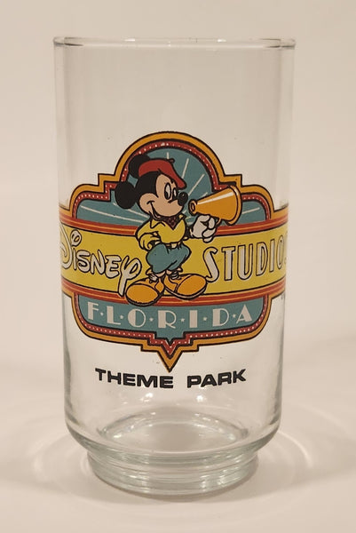 Vintage 1980s Disney Studios Florida Theme Park Mickey Mouse Glass Cup