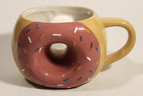 Tag Pink Donut with Sprinkles 3D Ceramic Coffee Mug Cup