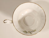 1970s Royal Albert Pacific Dogwood Floral Gold Trim Tea Cup and Saucer Set