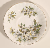 1970s Royal Albert Pacific Dogwood Floral Gold Trim Tea Cup and Saucer Set