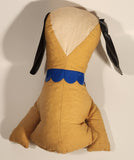 Vintage 1970s Fair Carnival Prize Puppy Dog Blue Collar 10 1/2" Stuffed Toy