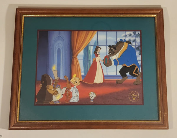 The Disney Store Beauty and the Beast Exclusive Commemorative Lithograph Wood Framed Print