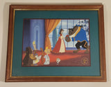 The Disney Store Beauty and the Beast Exclusive Commemorative Lithograph Wood Framed Print