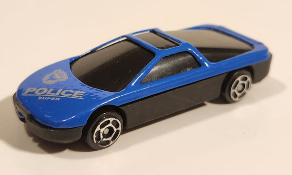 Unknown Brand Super Police Cop Blue Die Cast Toy Car Vehicle