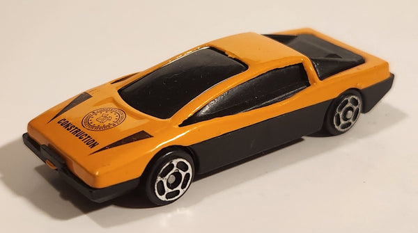 Unknown Brand Sports Car Construction Orange Die Cast Toy Car Vehicle