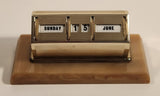 Vintage Brass Perpetual Date Calendar on Bakelite Base