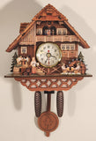 Bavarian Swiss Chalet Style Cuckoo Clock Wood Wall Clock