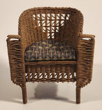 Vintage Wilhelmina Hand Made Wicker Chair Dollhouse Sized Miniature Toy