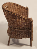 Vintage Wilhelmina Hand Made Wicker Chair Dollhouse Sized Miniature Toy No Cushion
