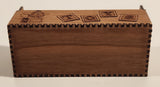Vintage Engraved Wood Toy Chest Dollhouse Sized Miniature Toy