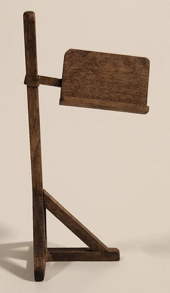 Vintage Wood Adjustable Height Sheet Music Stand Dollhouse Sized Miniature Toy