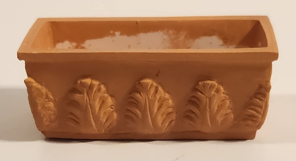 Embossed Terracotta Style Brown Plastic Dollhouse Sized Miniature Toy