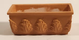 Embossed Terracotta Style Brown Plastic Dollhouse Sized Miniature Toy
