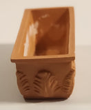 Embossed Terracotta Style Brown Plastic Dollhouse Sized Miniature Toy