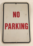 No Parking Red Letters 11 3/4" x 17 3/4" Authentic Retired Metal Road Street Sign