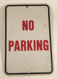 No Parking Red Letters 11 3/4" x 17 3/4" Authentic Retired Metal Road Street Sign