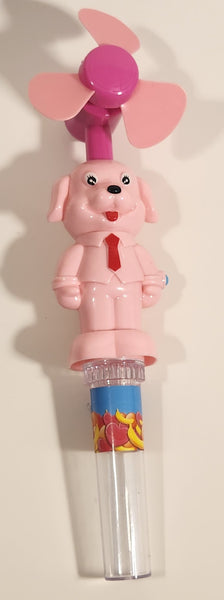Handheld Battery Powered Cooling Fan Pink Pig In A Suit Toy