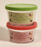 Miniature Toy Dollhouse Size Boba Bubble Tea Fruit Bursts & Jelly Toppings Containers Set of 2