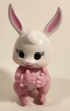 Freefa Finger Puppets Pink and White Bunny Rabbit 5 1/2" Talking Toy Figure