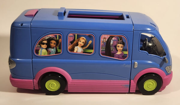 2004 Origin Products Polly Pocket Disco Party Bus Blue Van Toy Vehicle with Sound