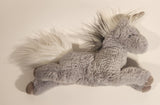 2022 Douglas The Cuddly Toy Grey and White Unicorn 12" Stuffed Plush Toy