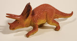 Orange and Yellow Triceratops Dinosaur Toy Figure