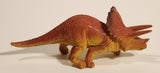 Orange and Yellow Triceratops Dinosaur Toy Figure