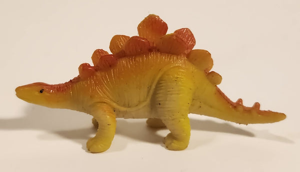 Orange and Yellow Stegosaurus Dinosaur Toy Figure