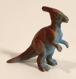 Orange and Blue Parasaurolophus Dinosaur Toy Figure