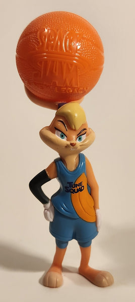 2021 McDonald's Space Jam New Legacy Lola Bunny 4 1/2" Tall Plastic Toy Figure with Ball