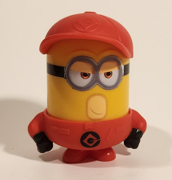 2024 McDonald's USC Illumination Despicable Me 4 Minion Pit Crew Phil 3" Tall Plastic Toy Figure