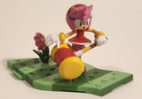 Just Toys Sonic The Hedgehog Series 3 Craftable Buildable Amy with Hammer on Grass Toy Action Figure