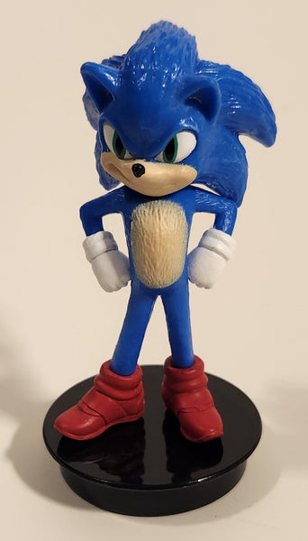 2022 Snapco Paramount Pictures Sonic The Hedgehog 2 Sonic 3" Tall Cineplex Movie Theatre Drink Topper Toy Figure