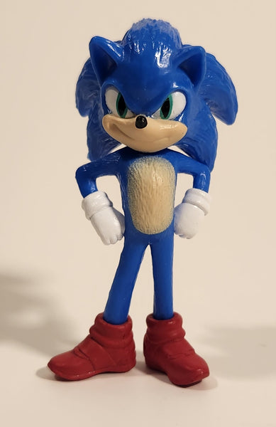 2022 Snapco Paramount Pictures Sonic The Hedgehog 2 Sonic 3" Tall Cineplex Movie Theatre Drink Topper Toy Figure No Base