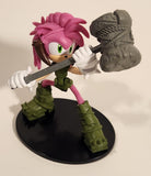 2023 Netflix Sega Sonic Prime Sonic The Hedgehog Amy Thorn Rose with Hammer Toy Figure on Stand