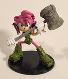 2023 Netflix Sega Sonic Prime Sonic The Hedgehog Amy Thorn Rose with Hammer Toy Figure on Stand