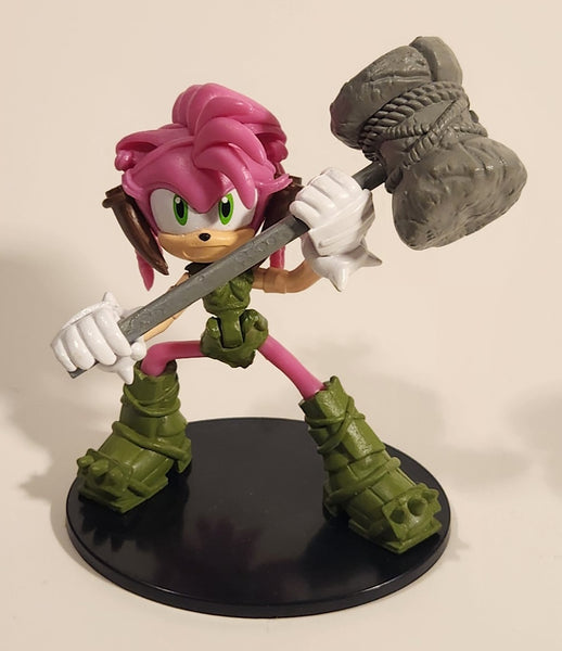 2023 Netflix Sega Sonic Prime Sonic The Hedgehog Amy Thorn Rose with Hammer Toy Figure on Stand