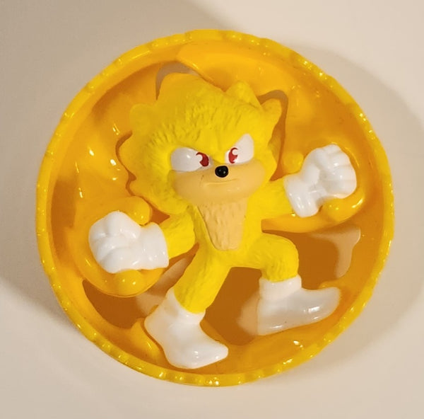 2024 McDonald's Sega Sonic The Hedgehog 3 Movie Super Sonic Yellow Roller Toy Figure