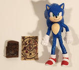 2022 Jakks Sega Sonic The Hedgehog 2 Movie Sonic 4 1/4" Tall Toy Figure with Map and Coin Pouch