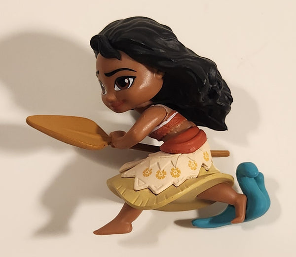 Disney Princess Young Moana 2 1/2" Tall Toy Doll Figure with Paddle Accessory