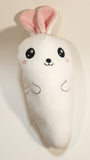 White Carrot Shaped Bunny Rabbit 12" Stuffed Plush Toy