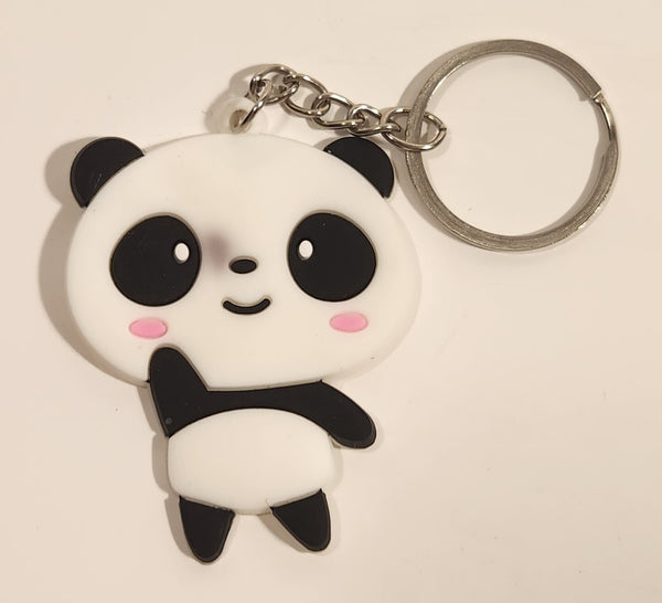 Panda Bear Rubber Key Chain