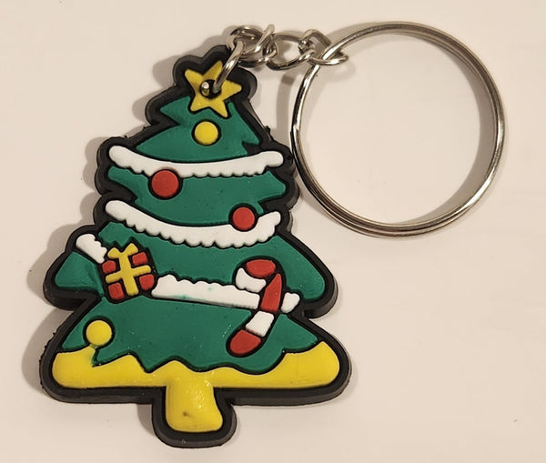 Christmas Tree Rubber Key Chain