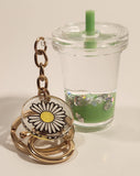 Claire's Unicorn Green Bubble Tea Clear Cup Shaped Key Chain