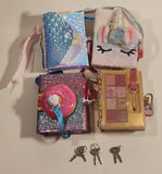 Set of 4 RL Real Littles Journals Unlock The Surprises! Miniature Dairy Book with Lock and Keys