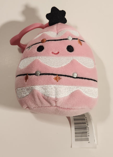 2024 Kelly Toys Jazwares Squishmallows Christmas Carrigan The Pink Christmas Tree 4" Toy Stuffed Plush Clip On