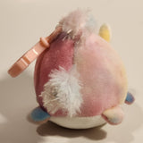 Linzy Toys Smoochy Pals Pink Rainbow Unicorn 3 1/2" Toy Stuffed Plush Clip On