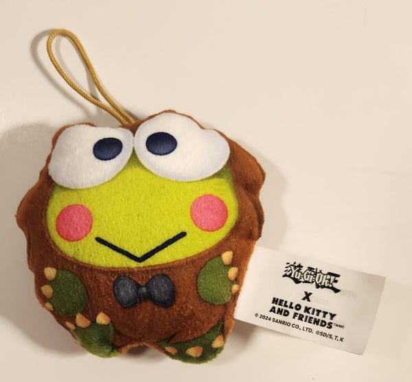 2024 McDonald's Sanrio Yu-Gi-Oh! X Hello Kitty And Friends Keroppi x Kuriboh 4" Toy Hanging Stuffed Plush