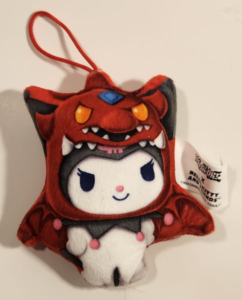 2024 McDonald's Sanrio Yu-Gi-Oh! X Hello Kitty And Friends Kuromi Slifer The Sky Dragon 4" Toy Hanging Stuffed Plush